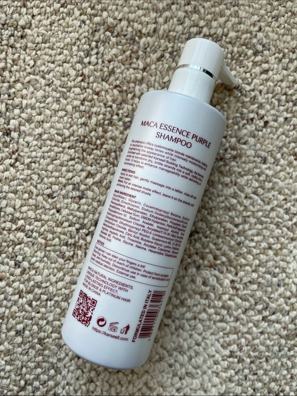 Maca Power Purple Shampoo for Blonde Hair